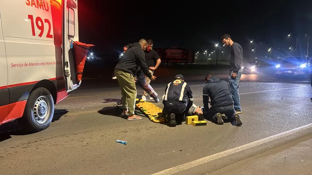 Acidente entre carro e moto é registrado no Poço 8, sentido Balneário Rincão