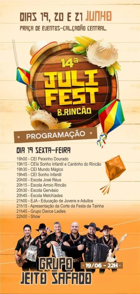Tradicional JuliFest movimenta Balneário Rincão neste fim de semana