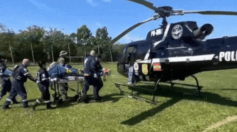 Homem de 51 anos fica ferido após ser prensado por caçamba de caminhão em Lauro Müller